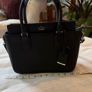Kate Spade Black Saffiano Leather Satchel Crossbody Bag